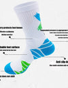 5 Pairs For Men Compression Running Socks Athletic Socks  With Cushion Basketball Sport Socks Anti-odor And Anti-slip For Running Fitness Hiking And Cycling
