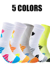 5 Pairs For Men Compression Running Socks Athletic Socks  With Cushion Basketball Sport Socks Anti-odor And Anti-slip For Running Fitness Hiking And Cycling
