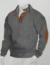 Stand Collar Long Sleeve Jacquard Knitted Pullover Sweater