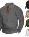 Stand Collar Long Sleeve Jacquard Knitted Pullover Sweater