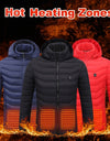 New Heated Jacket Coat USB Electric Jacket Cotton Coat Heater Thermal Clothing Heating Vest Men's Clothes Winter