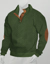 Stand Collar Long Sleeve Jacquard Knitted Pullover Sweater