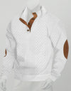 Stand Collar Long Sleeve Jacquard Knitted Pullover Sweater