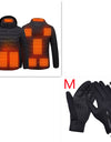New Heated Jacket Coat USB Electric Jacket Cotton Coat Heater Thermal Clothing Heating Vest Men's Clothes Winter