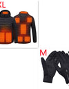 New Heated Jacket Coat USB Electric Jacket Cotton Coat Heater Thermal Clothing Heating Vest Men's Clothes Winter