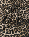 Women's Leopard Print Backless Tie-Front Cami Dress For Party