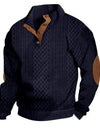 Stand Collar Long Sleeve Jacquard Knitted Pullover Sweater